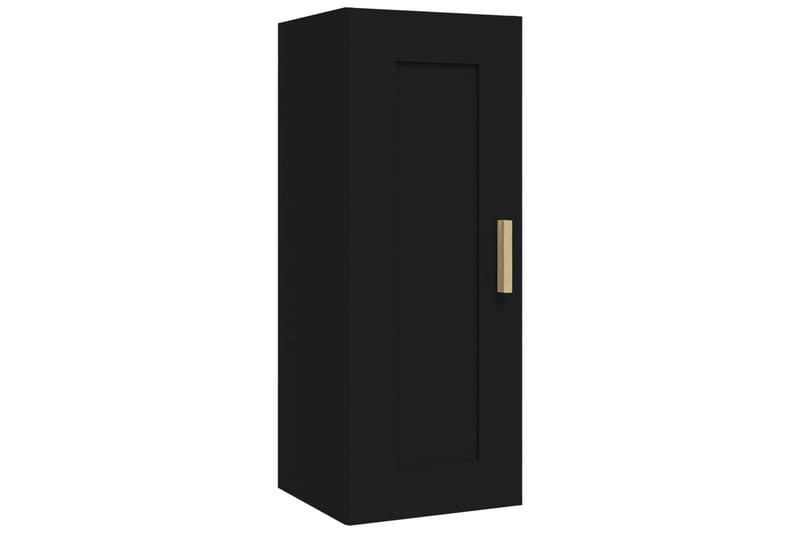 beBasic Veggskap svart 35x34x90 cm konstruert tre - Svart - Oppbevaring - Hyller - Vegghylle