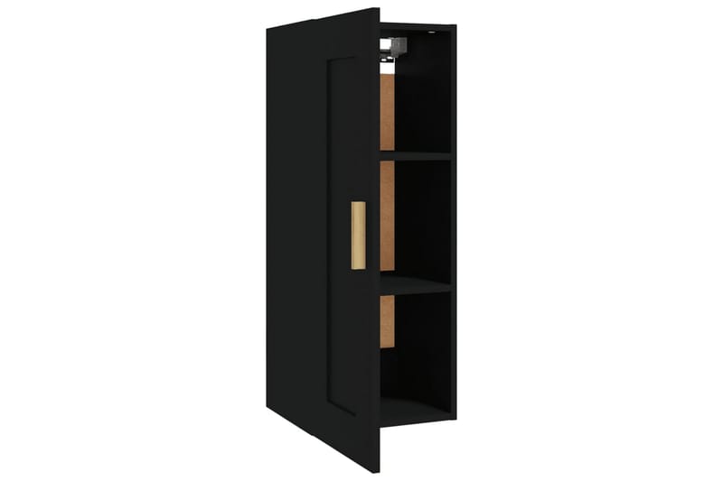 beBasic Veggskap svart 35x34x90 cm konstruert tre - Svart - Oppbevaring - Hyller - Vegghylle