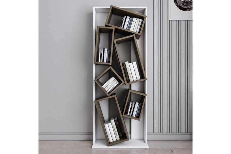 Bloemendal Bokhylle 63 cm - Brun/Hvit - Oppbevaring - Hyller - Bokhylle