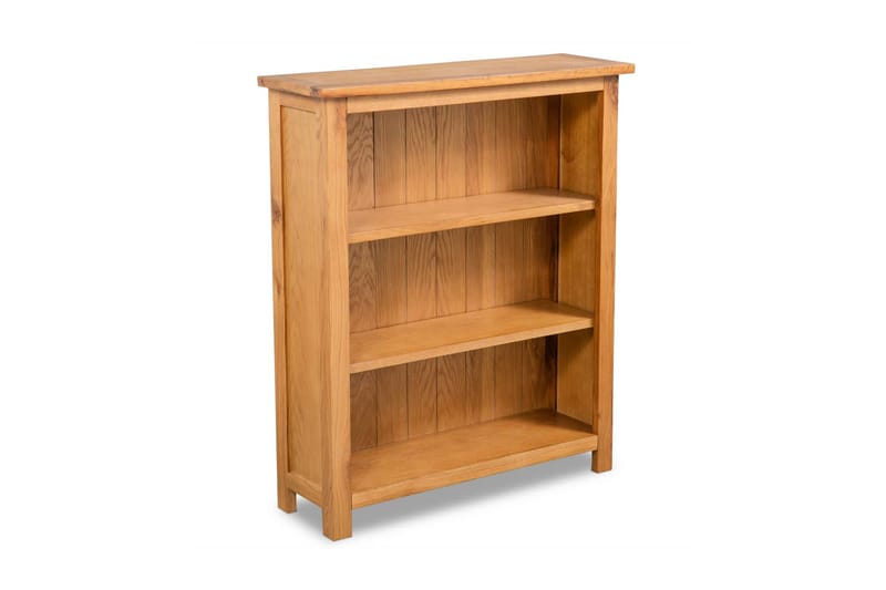 3-etasjers bokhylle 70x22,5x82 cm heltre eik - Oppbevaring - Hyller - Bokhylle