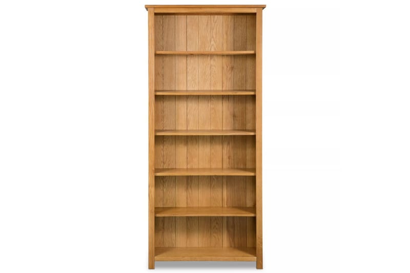 6-etasjers bokhylle 80x22,5x180 cm heltre eik - Oppbevaring - Hyller - Bokhylle