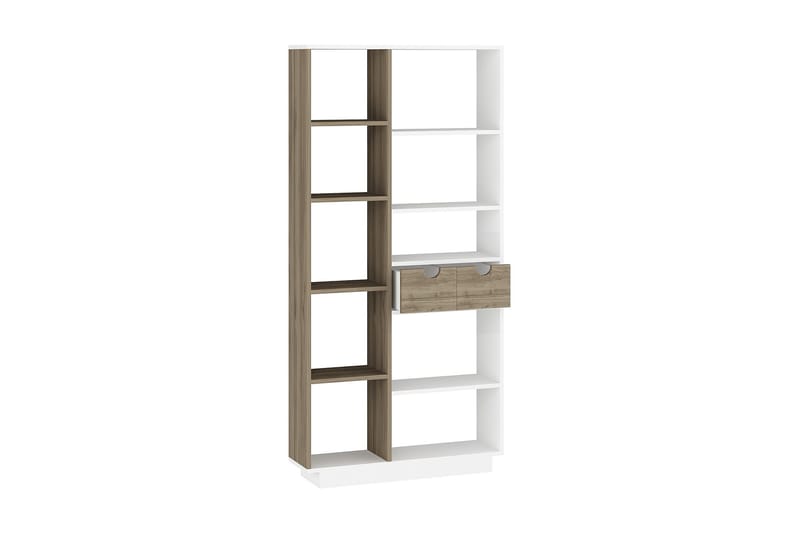 Ackerman Bokhylle 80 cm - Hvit|Valnøtt - Oppbevaring - Hyller - Bokhylle