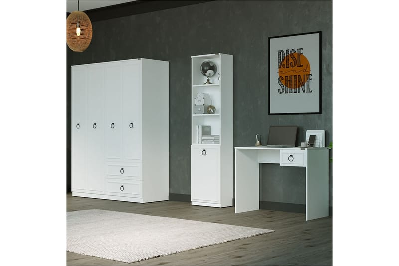 Ajkati Bokhylle 45x24 cm Hvit - Hanah Home - Oppbevaring - Hyller - Bokhylle