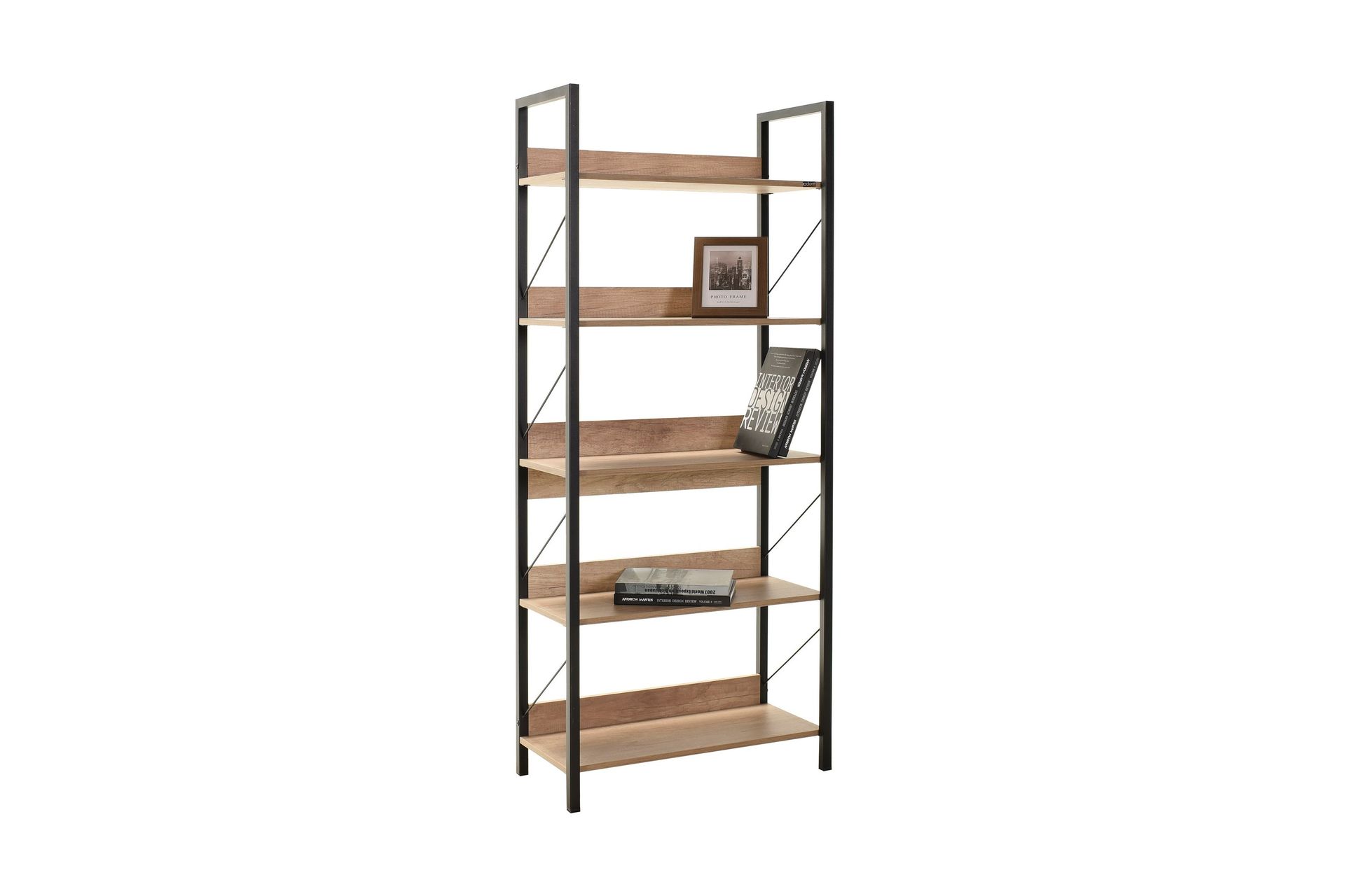 Ajkati Bokhylle 73x35 cm Brun/Svart - Hanah Home - Oppbevaring - Hyller - Bokhylle