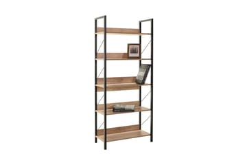 Ajkati Bokhylle 73x35 cm Brun/Svart - Hanah Home - Oppbevaring - Hyller - Bokhylle