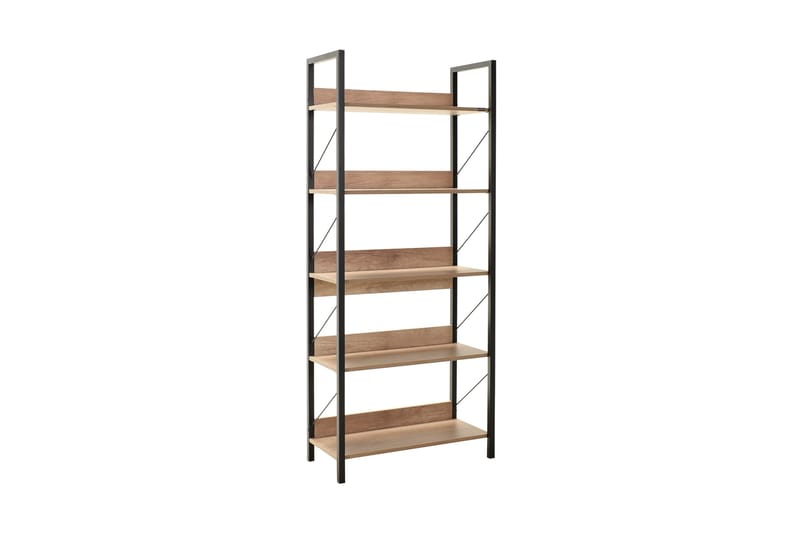 Ajkati Bokhylle 73x35 cm Brun/Svart - Hanah Home - Oppbevaring - Hyller - Bokhylle