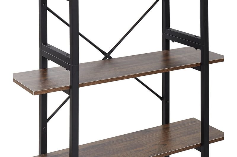 Alvaston Hylle 90x30 cm - Mørkt Tre/Svart - Oppbevaring - Hyller - Bokhylle