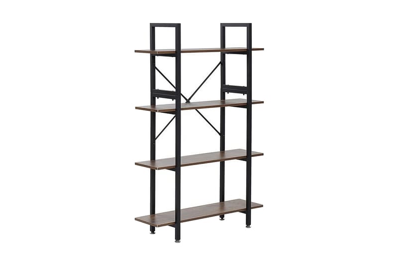 Alvaston Hylle 90x30 cm - Mørkt Tre/Svart - Oppbevaring - Hyller - Bokhylle