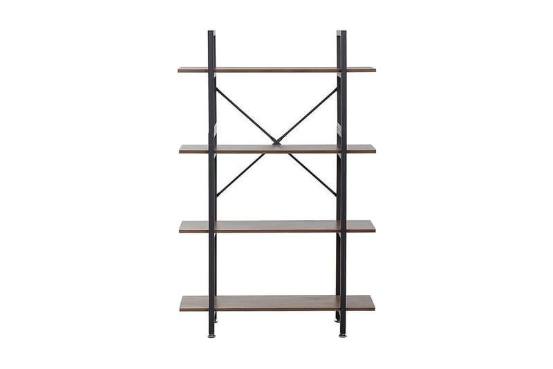 Alvaston Hylle 90x30 cm - Mørkt Tre/Svart - Oppbevaring - Hyller - Bokhylle