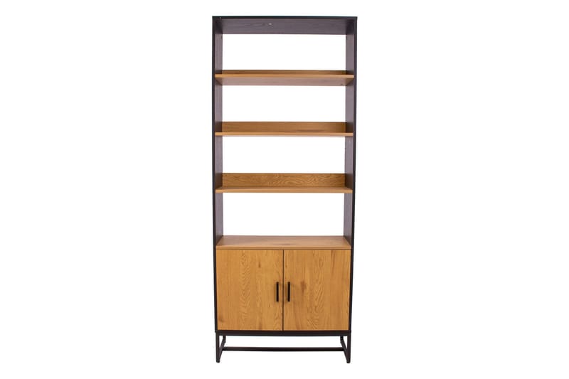 Amsterdam Bokhylle 80 cm i Tre med Metallunderstell - Sort|Brun - Oppbevaring - Hyller - Bokhylle