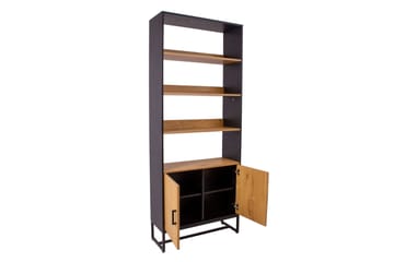 Amsterdam Bokhylle 80 cm i Tre med Metallunderstell - Svart|Brun - Oppbevaring - Hyller - Bokhylle