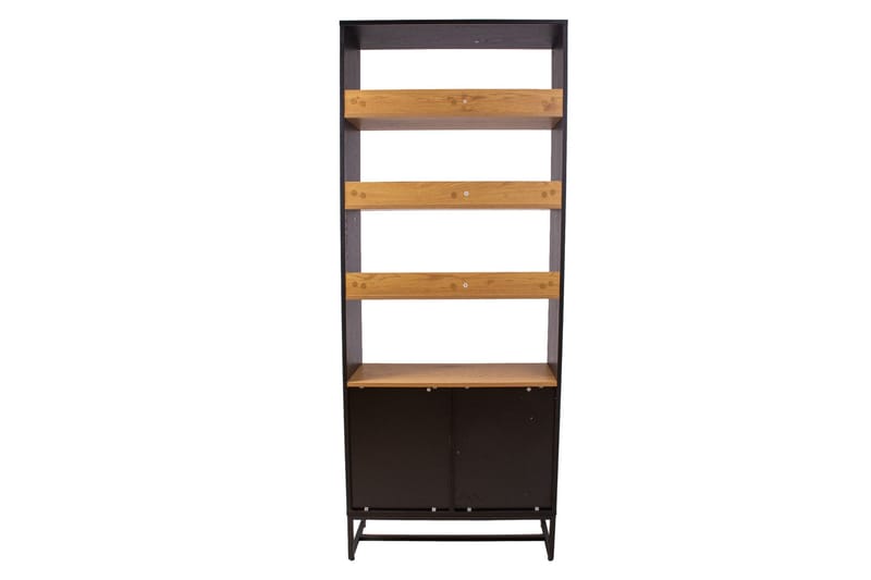 Amsterdam Bokhylle 80 cm i Tre med Metallunderstell - Svart|Brun - Oppbevaring - Hyller - Bokhylle