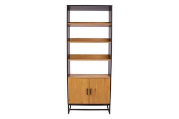 Amsterdam Bokhylle 80 cm i Tre med Metallunderstell - Svart|Brun - Oppbevaring - Hyller - Bokhylle