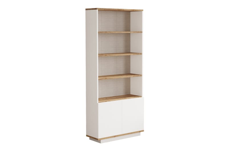 Anari Bokhylle 77,5 cm i Eik - Hvit - Oppbevaring - Hyller - Bokhylle