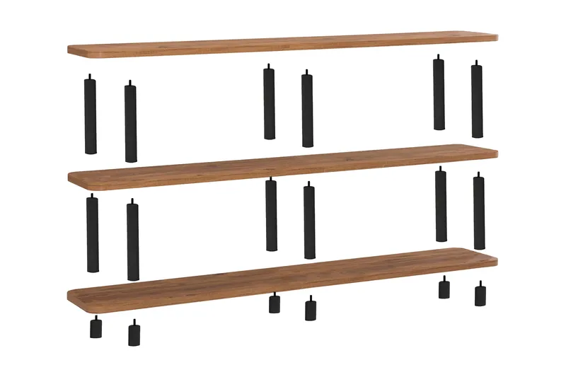 Andifli Bokhylle 150x74,9 cm - Svart - Oppbevaring - Hyller - Bokhylle