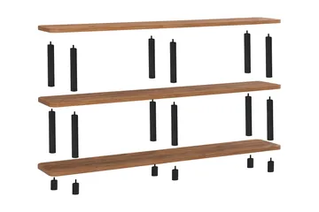 Andifli Bokhylle 150x74,9 cm - Svart - Oppbevaring - Hyller - Bokhylle