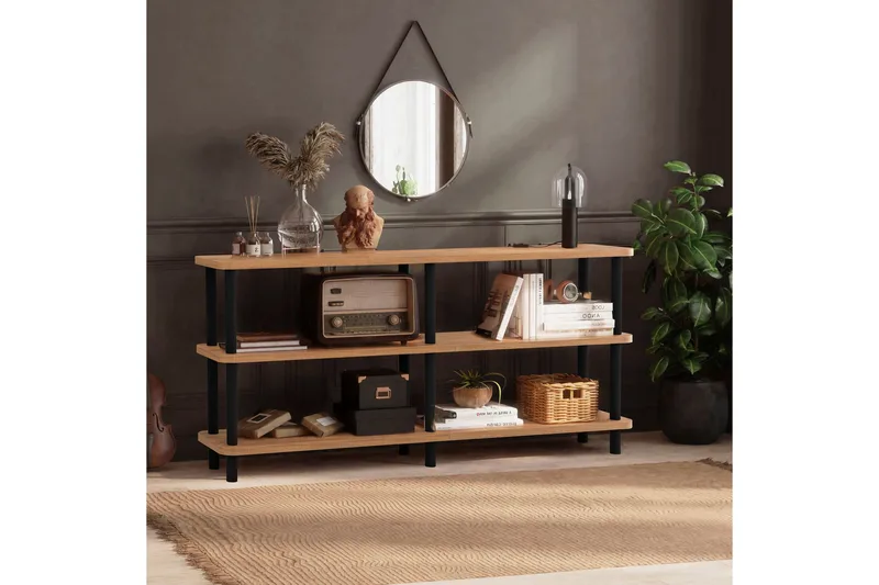 Andifli Bokhylle 150x74,9 cm - Svart - Oppbevaring - Hyller - Bokhylle