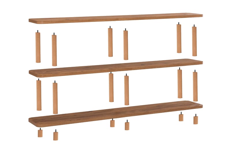 Andifli Bokhylle 180x74,9 cm - Furu - Oppbevaring - Hyller - Bokhylle