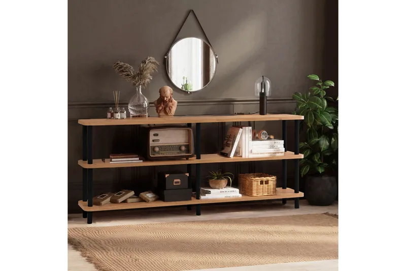 Andifli Bokhylle 180x74,9 cm - Svart - Oppbevaring - Hyller - Bokhylle