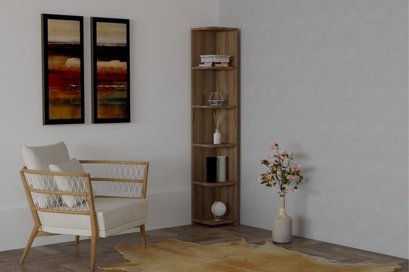 Andifli Bokhylle 25x160 cm - Brun - Oppbevaring - Hyller - Bokhylle