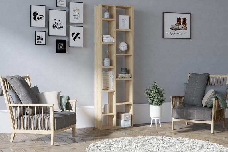 Andifli Bokhylle 45x150 cm - Blå - Oppbevaring - Hyller - Bokhylle