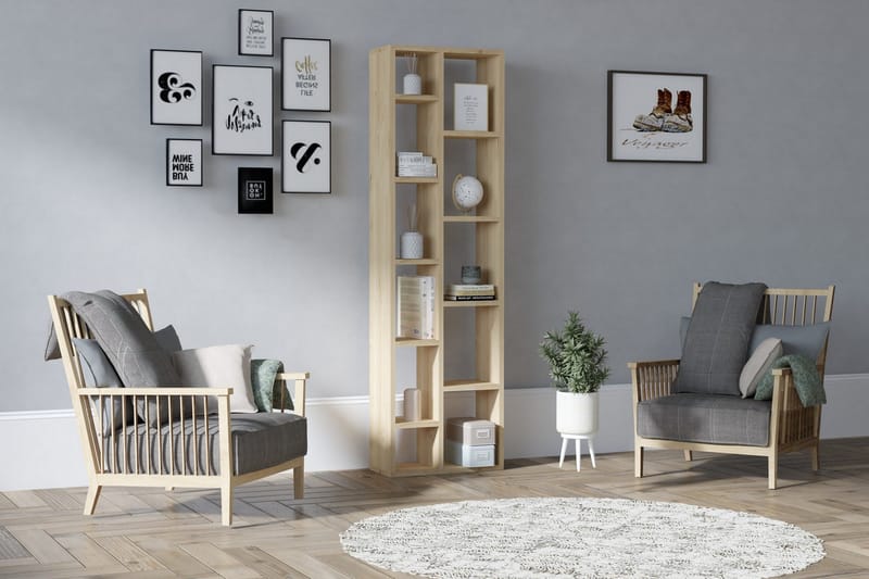 Andifli Bokhylle 45x150 cm - Blå - Oppbevaring - Hyller - Bokhylle