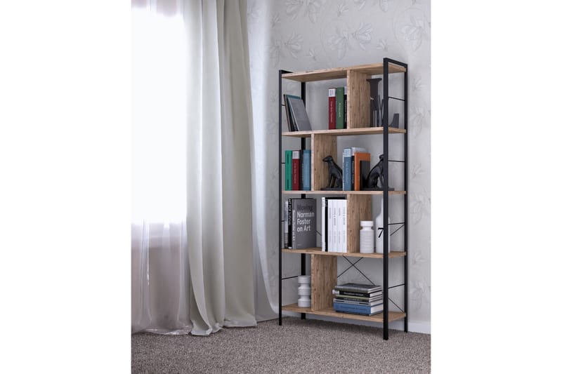 Andifli Bokhylle 78x150 cm - Brun - Oppbevaring - Hyller - Bokhylle