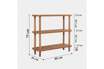 Andifli Bokhylle 80x75 cm - Grønn - Oppbevaring - Hyller - Bokhylle