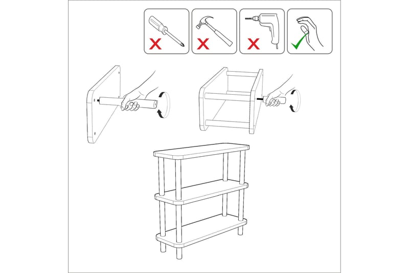 Andifli Bokhylle 80x75 cm - Grønn - Oppbevaring - Hyller - Bokhylle