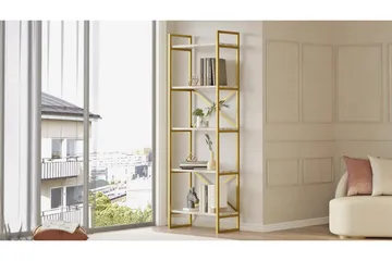 Aobrey Bokhylle 58 cm - Marmor/Gull - Oppbevaring - Hyller - Bokhylle