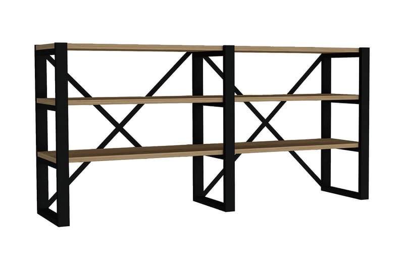 Arbetta Bokhylle 133x32 cm 6 Hyller - Blå / Svart - Oppbevaring - Hyller - Bokhylle