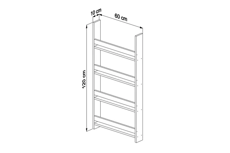 Bokhylle Artemis 3 Hvit - Hvit - Oppbevaring - Hyller - Bokhylle
