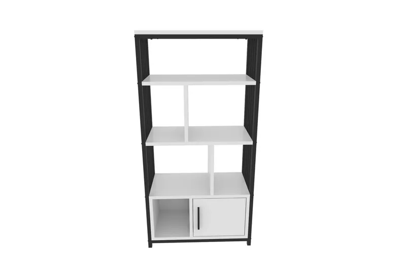 Bokhylle Arven Hvit / Svart, Hvit / Svart