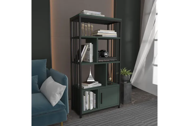 Bokhylle Arven Svart / Grønn - Svart / Grønn - Oppbevaring - Hyller - Bokhylle