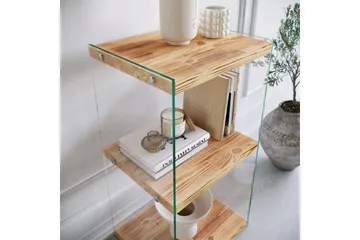 Assanisa Bokhylle 40 cm i Furu - Lysebrun - Oppbevaring - Hyller - Bokhylle