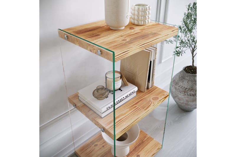 Assanisa Bokhylle 40 cm i Furu - Lysebrun - Oppbevaring - Hyller - Bokhylle