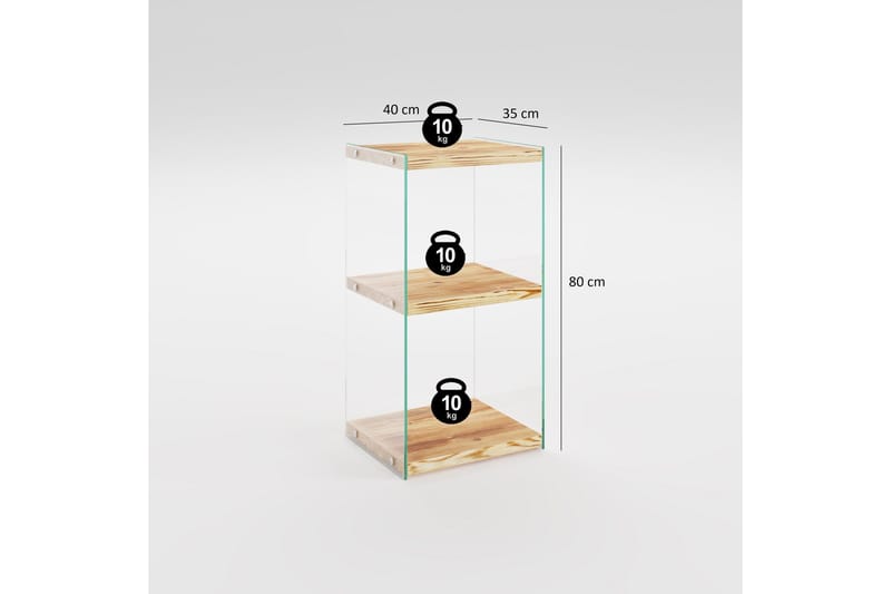Assanisa Bokhylle 80x40 cm - Natur - Oppbevaring - Hyller - Bokhylle