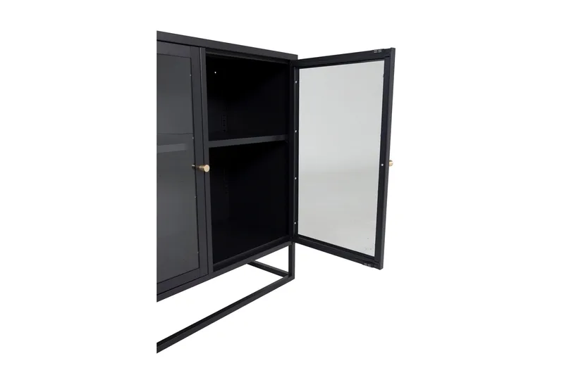 Bakal Bokhylle 85 cm i Glass og Metall - Sort - Oppbevaring - Hyller - Bokhylle