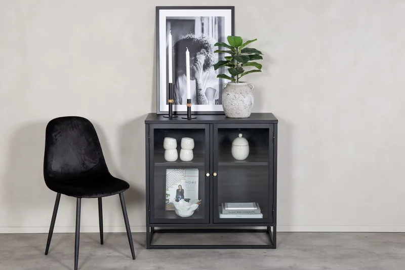 Bakal Bokhylle 85 cm i Glass og Metall - Sort - Oppbevaring - Hyller - Bokhylle