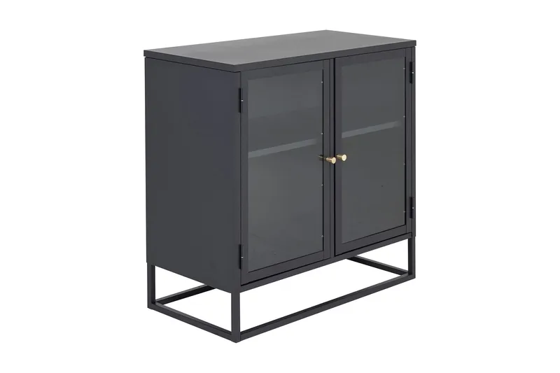 Bakal Bokhylle 85 cm i Glass og Metall - Sort - Oppbevaring - Hyller - Bokhylle