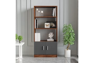 Barrock Bokhylle 38x64 cm - Teak / Antrasitt - Oppbevaring - Hyller - Bokhylle
