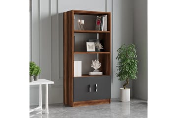Barrock Bokhylle 38x64 cm - Teak / Antrasitt - Oppbevaring - Hyller - Bokhylle