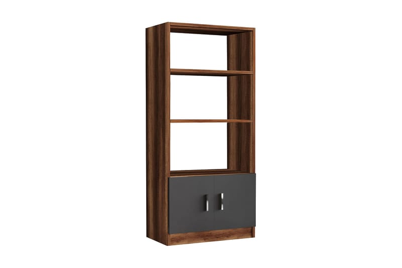 Barrock Bokhylle 38x64 cm - Teak / Antrasitt - Oppbevaring - Hyller - Bokhylle