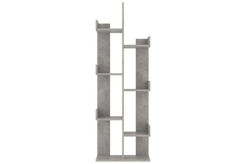 Bokhylle betonggrå 48x25,5x140 cm sponplate - Grå - Bokhylle