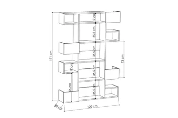 Bodsjö Bokhylle 120 cm - Hvit - Oppbevaring - Hyller - Bokhylle