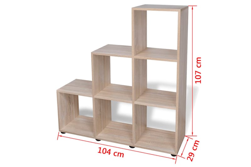 Bokhylle 107 cm eik - Oppbevaring - Hyller - Bokhylle