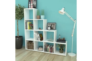 Bokhylle 142 cm hvit - Oppbevaring - Hyller - Bokhylle