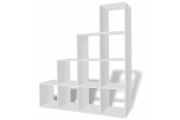 Bokhylle 142 cm hvit - Oppbevaring - Hyller - Bokhylle