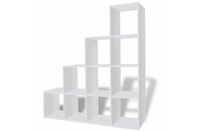 Bokhylle 142 cm hvit - Oppbevaring - Hyller - Bokhylle