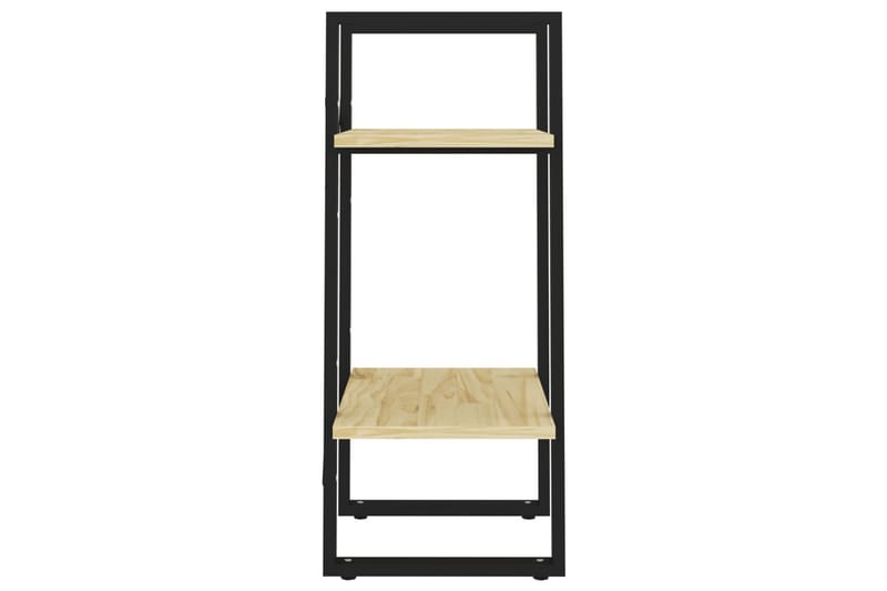 Bokhylle 2 nivåer 40x30x70 cm heltre furu - Brun - Oppbevaring - Hyller - Bokhylle